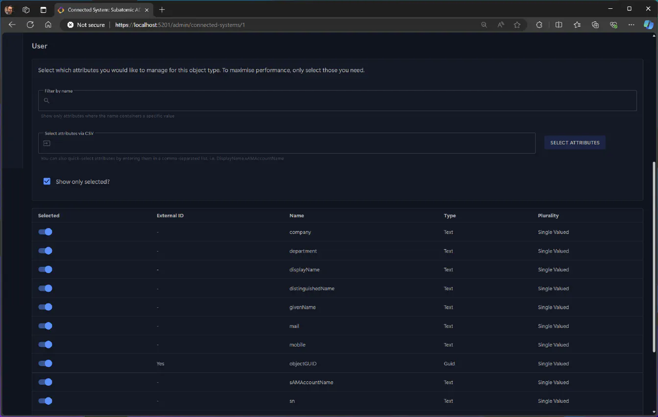 Creating a new Connected System